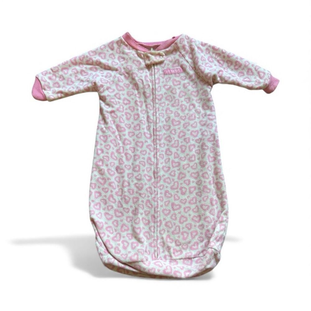 Baby Girls Child Of Mine Leopard Pink Print Micro-Fleece Sleep Sack Bundler 0-9